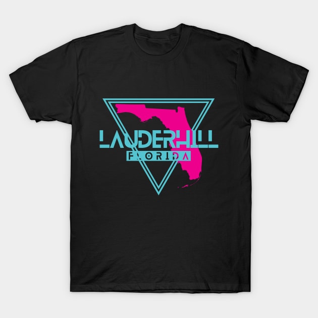 Lauderhill Florida Retro Triangle FL T-Shirt by manifest
